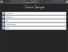 Tablet Screenshot of indianspringsclub.com